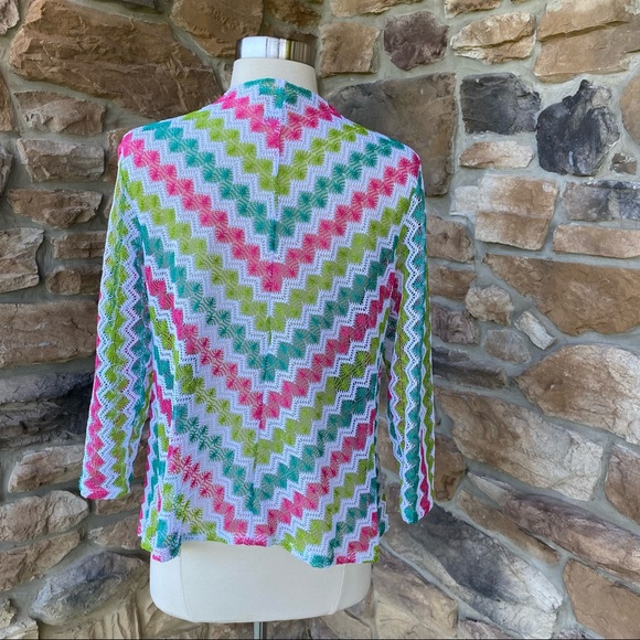 Ruby Rd. Open Front Knit Colorful Cardigan - Picture 12 of 16